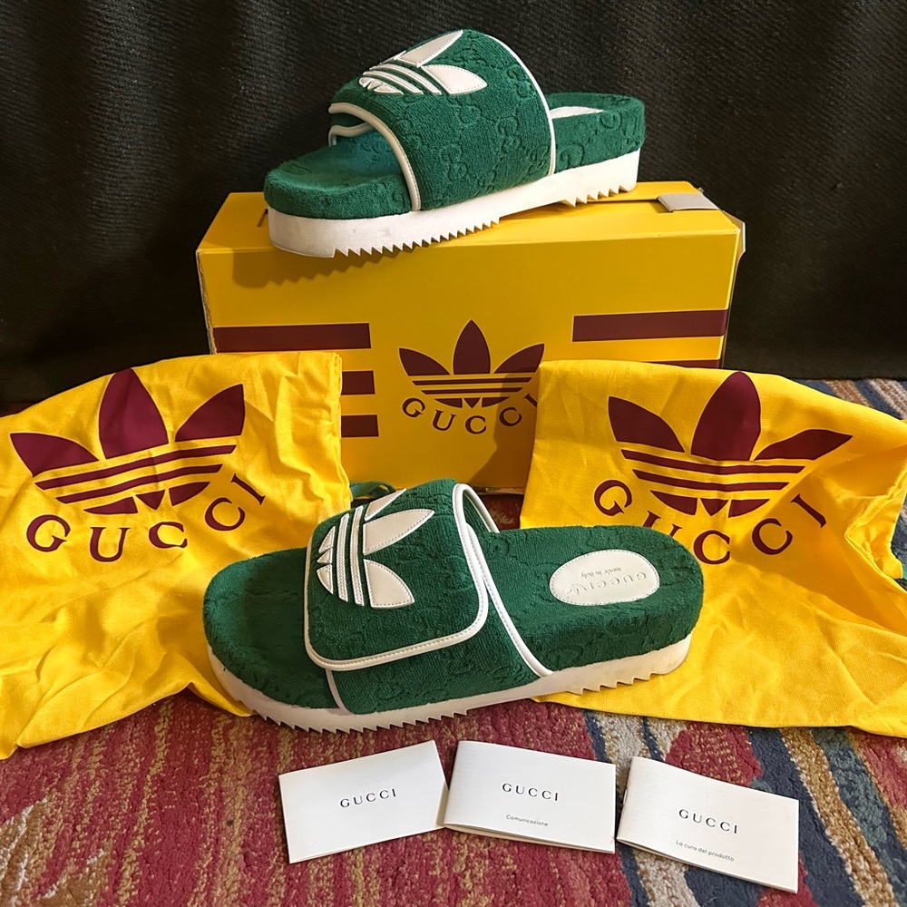 Gucci x Adidas 🔥 Terry Cloth Slides 12 SOLD